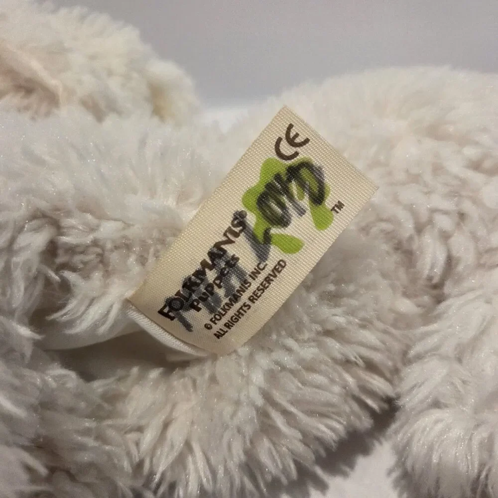 Folkmanis Maltese Puppy White Dog Full Body Puppet Plush Toy 14